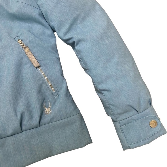 Spyder Down Jacket Ski Blue Denim Full Zip Size Medium - Picture 7 of 13